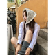 韩系条纹少女时髦三角巾新款 蕾丝花边包头拍照绑发饰头巾 ins法式