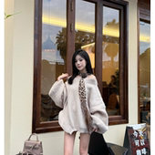 豹纹甜酷飘带丝巾女ins辣妹百搭腰带裤 子配饰长围巾颈饰户外配饰