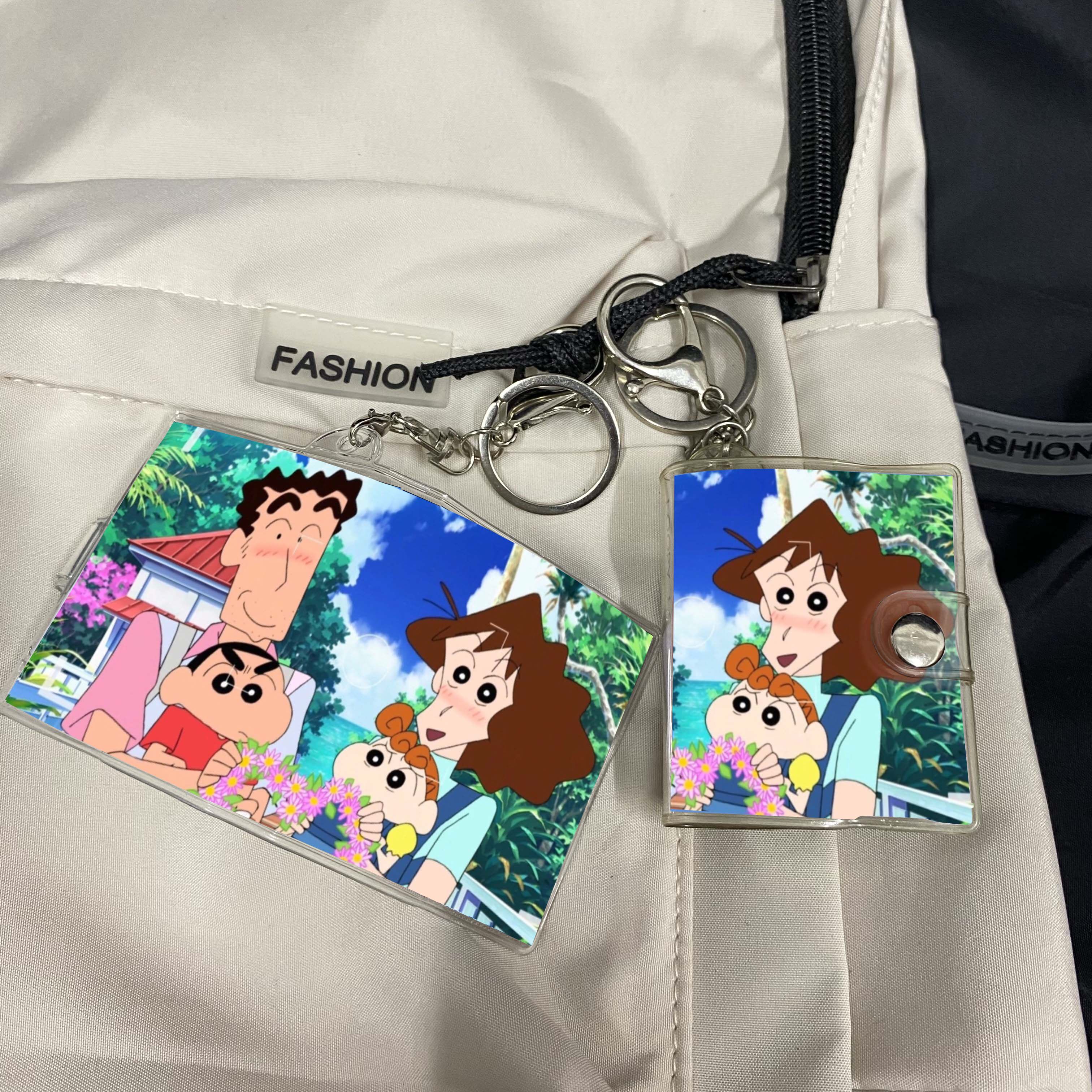 蜡笔新2寸钥匙扣相册定制洗照片二寸拍立得卡通书包挂件小相册ins