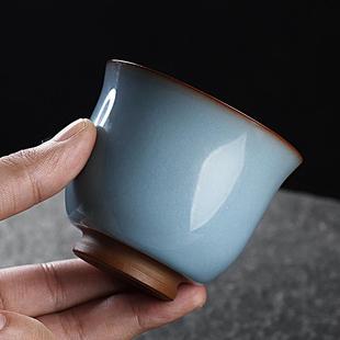 凝香阁 大容量主人杯 青瓷猪油冻花神杯 家用陶瓷功夫茶具简约中式