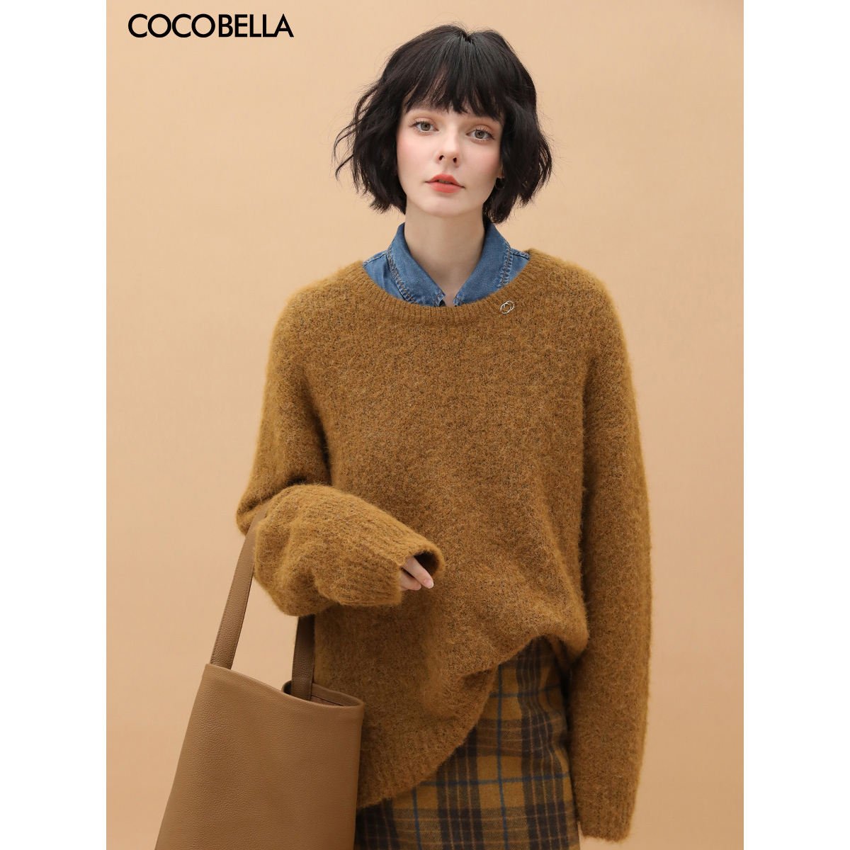 COCOBELLA金属标软糯针织毛衣