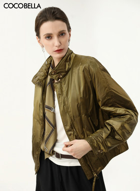 COCOBELLA工装立领设计夹克棉服女秋冬石墨烯蓄热保暖棉衣MF0062