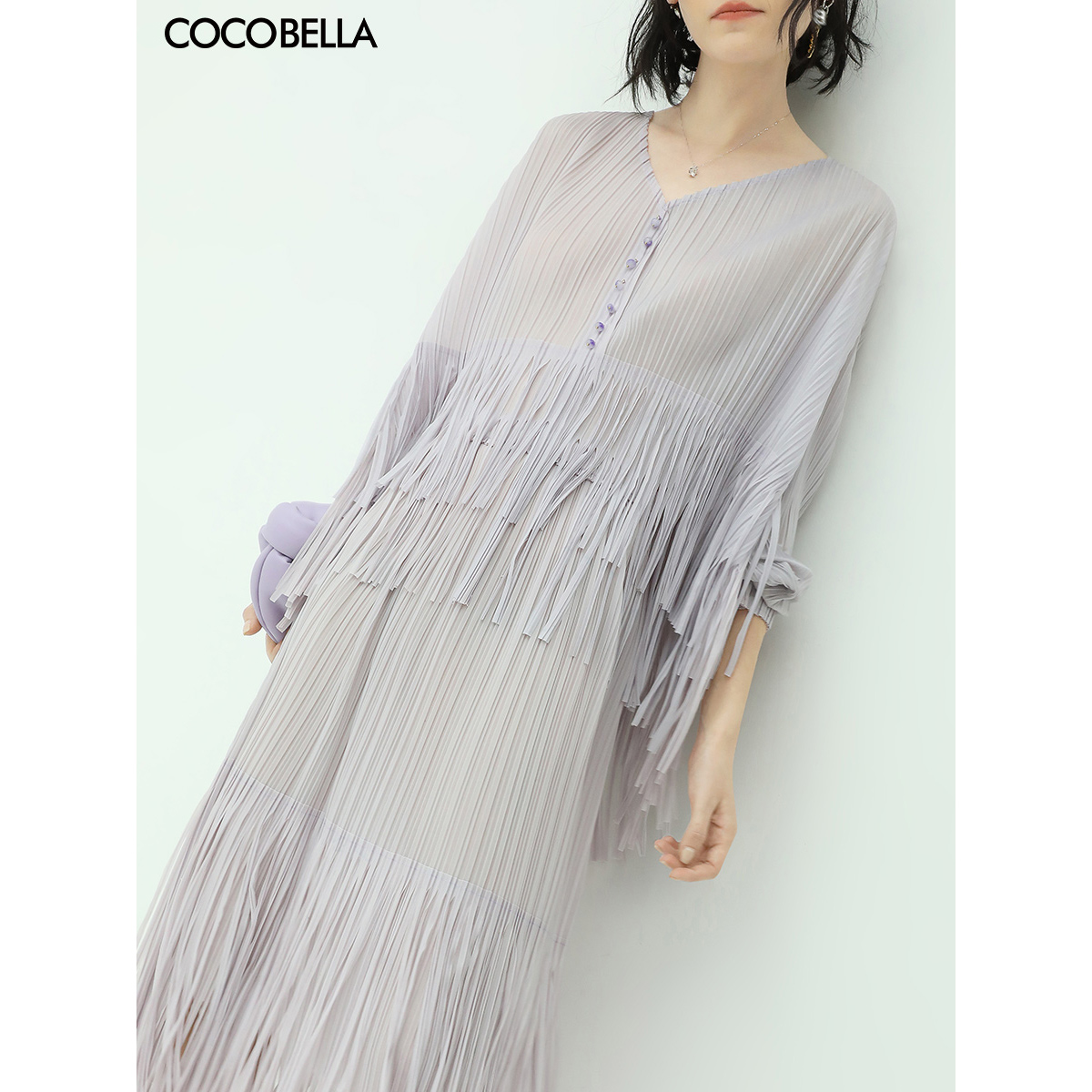 COCOBELLA流苏雪纺衫