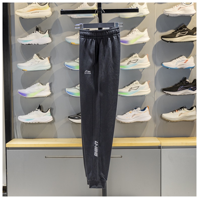 李宁男子卫裤2025冬季新款运动潮流系列加绒保暖束脚长裤AKLV869