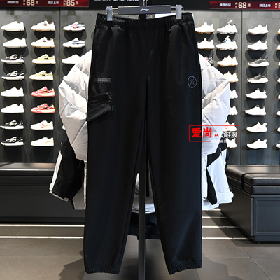 李宁韦德男子束脚加绒保暖防泼水宽松运动裤2025冬季长裤AYKV435