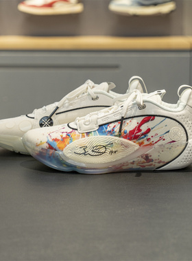 李宁韦德全城13篮球鞋男鞋2025冬季新款减震防滑耐磨球鞋ABAV047