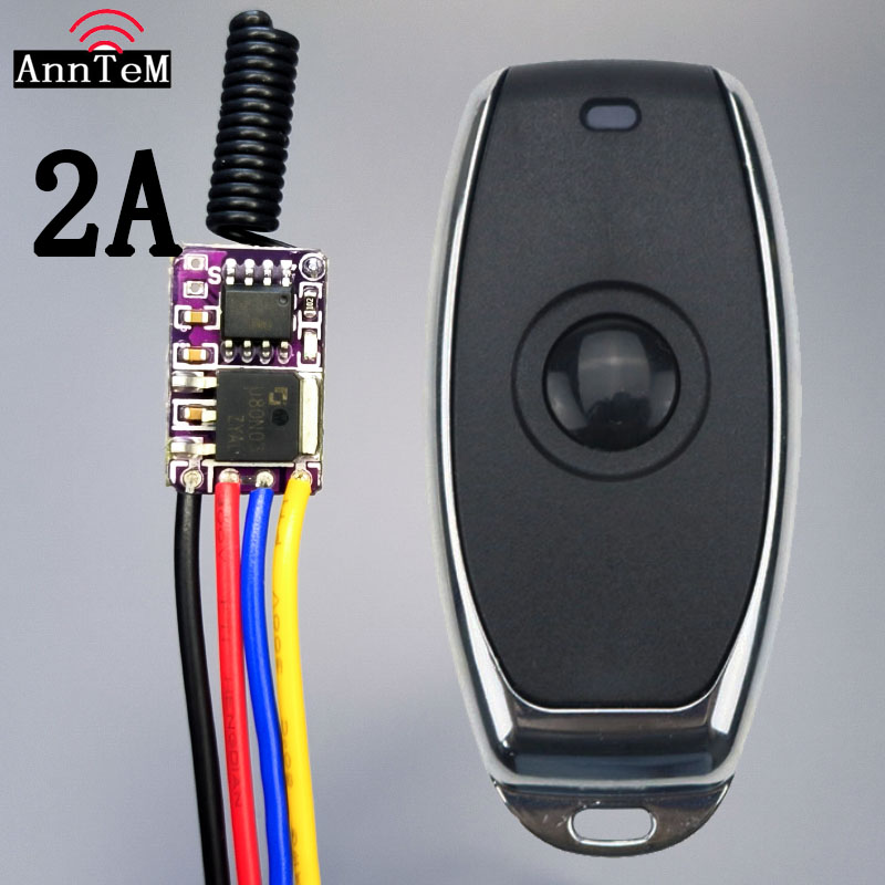 433RF射频无线遥控开关3.7V4.5V12V24V电流通断控制器LED电源控