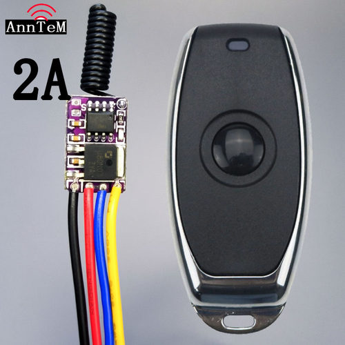 433RF射频无线遥控开关3.7V4.5V12V24V电流通断控制器LED电源控