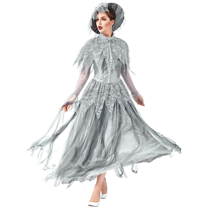 万圣节亲子服装角色扮演cosplay服儿童复古公主成人鬼新娘连衣裙