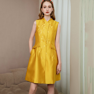 设计感高级气质刺绣修身 2025年新款 国风改良旗袍外套 女装 新中式