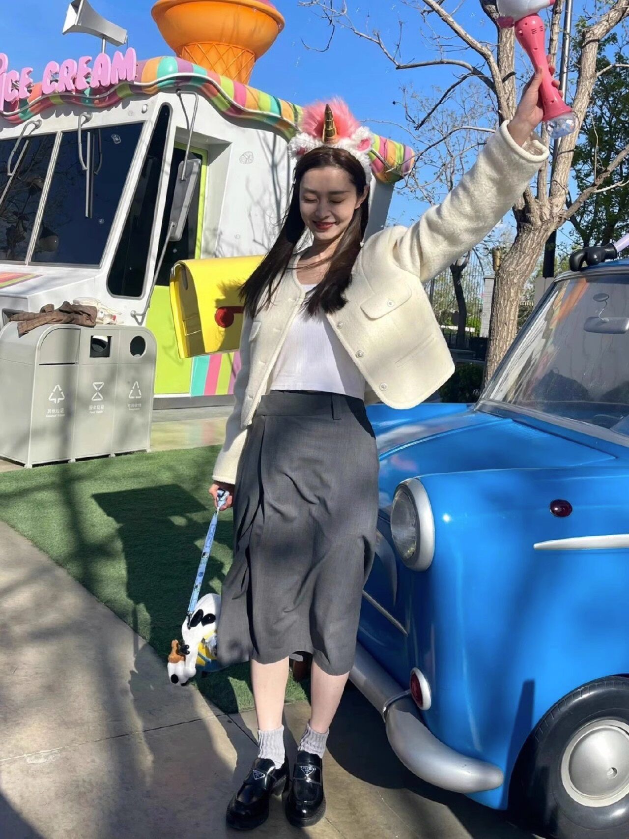 宋轶明星同款白色小香风珍珠扣短外套女秋冬气质高级百搭夹克上衣图片