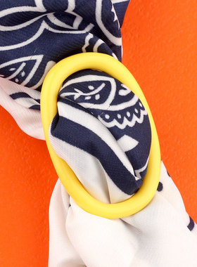 黄色高档丝巾扣环简约围巾扣百搭披肩两用衣角扣大号方巾打结配饰