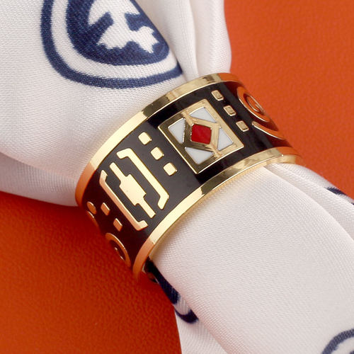 高档两用钛钢指环百搭丝巾扣