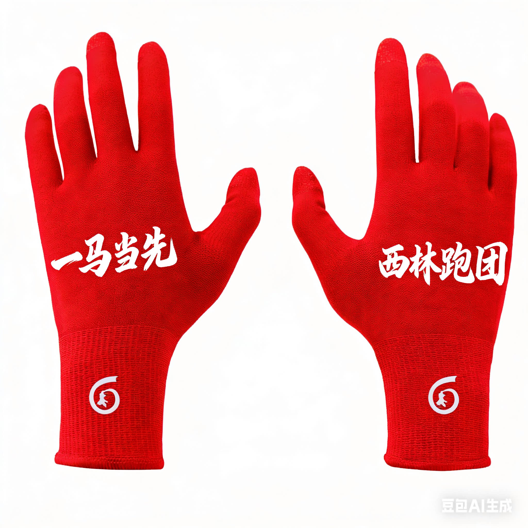 哪吒滚滚儿跑步手套户外秋冬跑步骑行健身保暖触屏全脂马拉松手套