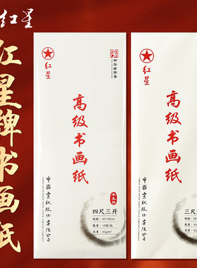 红星高级书画纸半生熟宣纸原产地国画作品纸毛笔书法练习纸花鸟