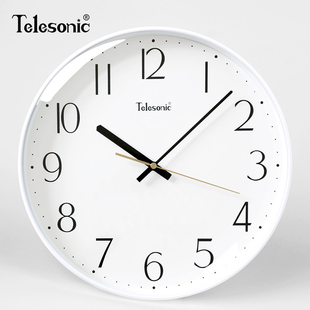 TELESONIC天王星北欧轻奢客厅石英钟表现代简约静音卧室装饰时钟