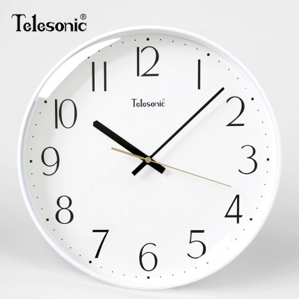 TELESONIC天王星北欧轻奢客厅石英钟表现代简约静音卧室装饰时钟