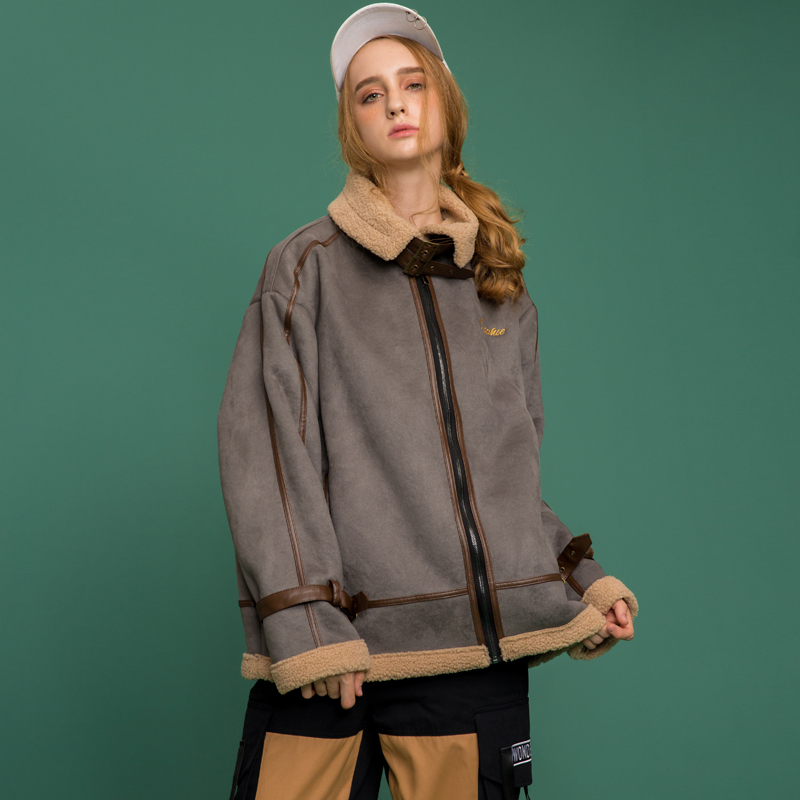 chicÑò¸áëÍâÌ×Å®¶¬Ñ§ÉúÉϵ¼ÓºñÖг¤¿î¹¤×°Â¹Æ¤ÈÞÎû¹þÍâÌ׳±½ÖÍ·