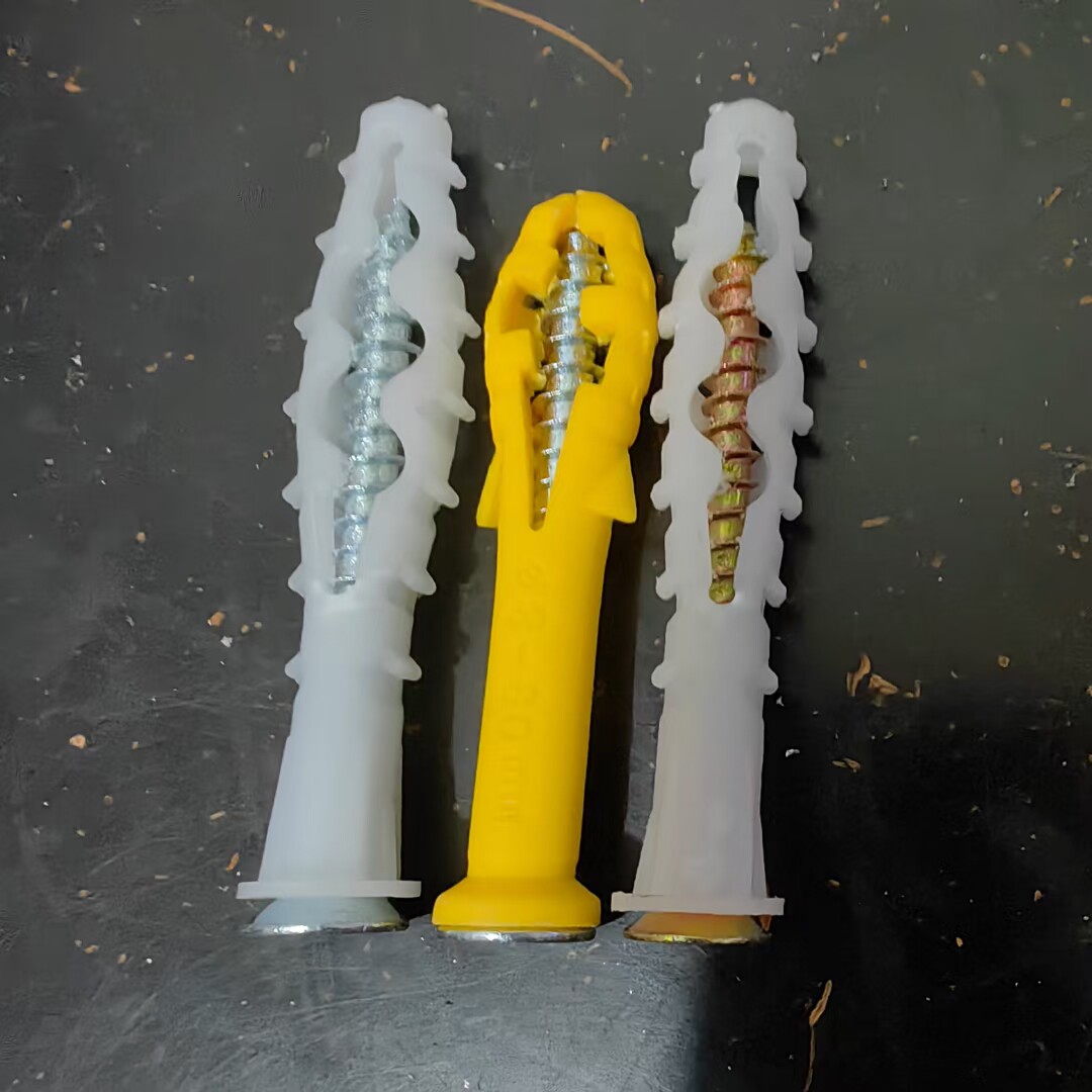 塑料膨胀管膨胀螺丝尼龙6胶塞螺栓涨塞8mm胶粒自攻螺丝套装