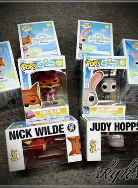 Funko Pop Zootopia 迪士尼疯狂动物城2 警官尼克/朱迪公仔手办