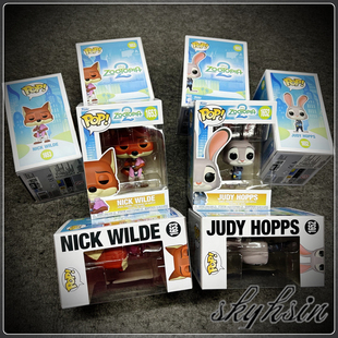 警官尼克 Funko 迪士尼疯狂动物城2 Zootopia 朱迪公仔手办 Pop