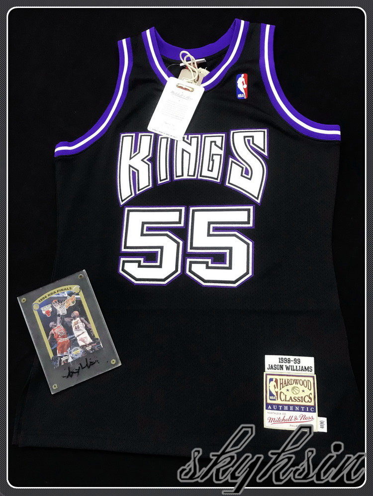 M&N Kings 白巧克力 贾森威廉姆斯 JW55国王 MN复古AU 球员版球衣