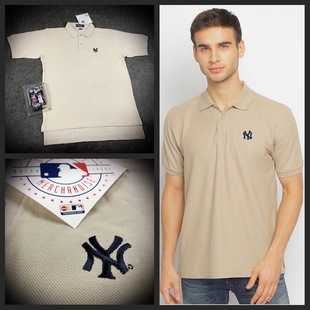扬基队卡其短袖 Yankees t恤 MLB美职棒纽约洋基队POLO衫 US直输