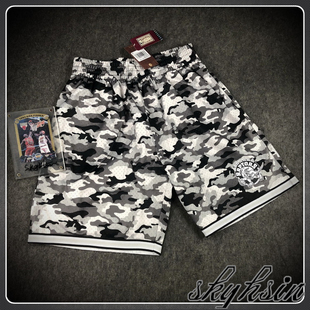 M&N 多伦多猛龙队迷彩复古球裤 MN复刻HWC篮球五分裤 麦迪TMAC VC