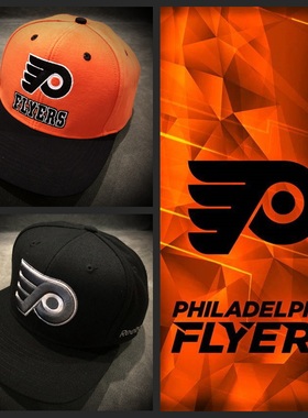 美版REEBOK FACE-OFF NHL费城飞人队棒球帽 嘻哈平檐帽SNAPBACK