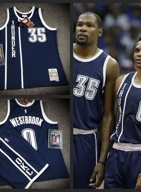 M&N 杜兰特/威少维斯布鲁克雷霆队球服 MN15-16赛季复刻SW球衣裤