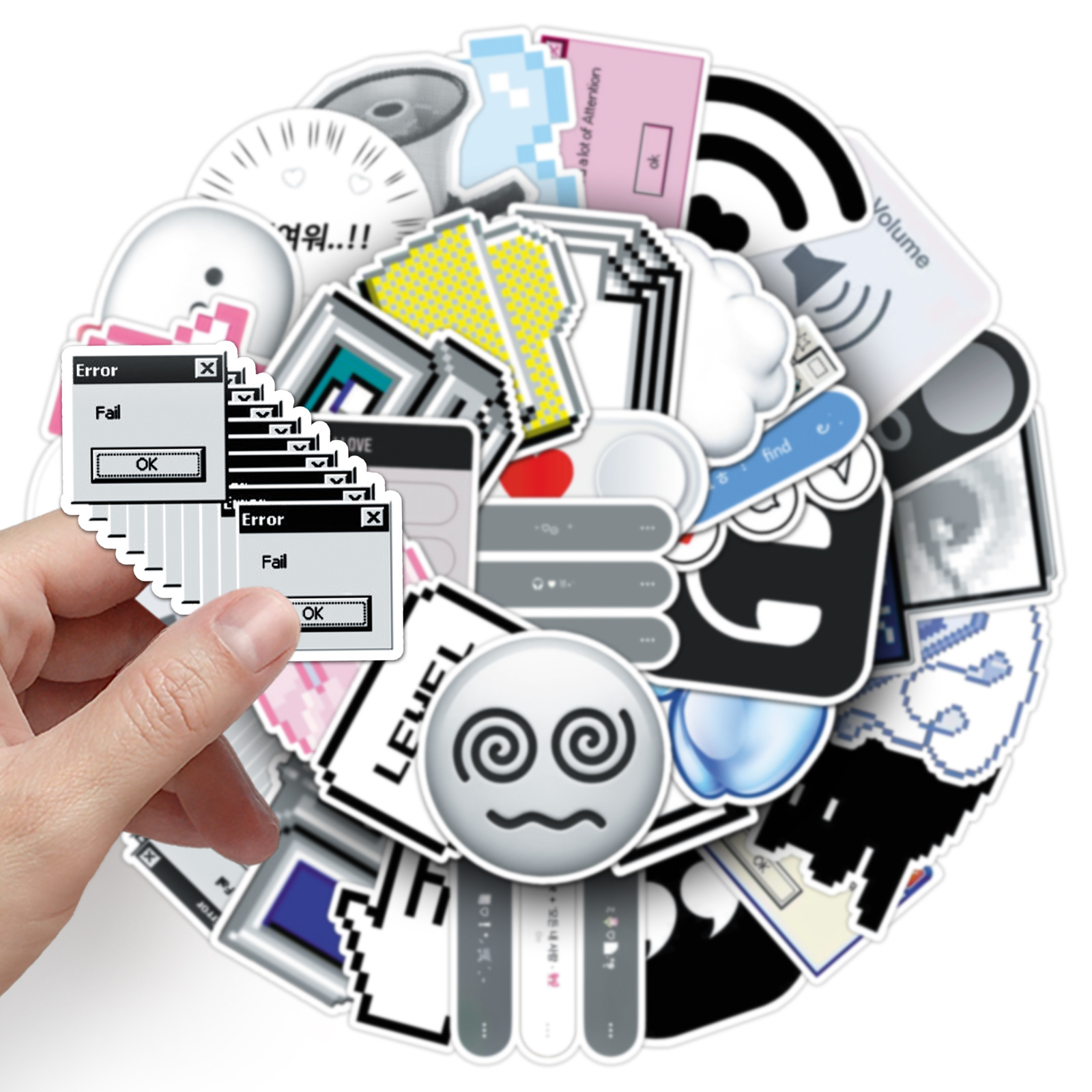 50张不重复电脑PC图标贴