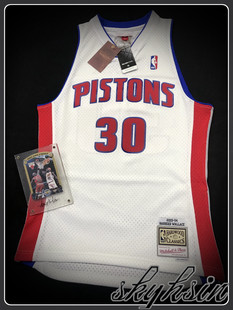 M&N Wallace 天尊拉希德华莱士活塞队球衣 MN复古SW球迷版球服