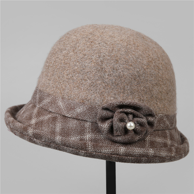 秋冬渔夫帽女中老年优雅妈妈帽子