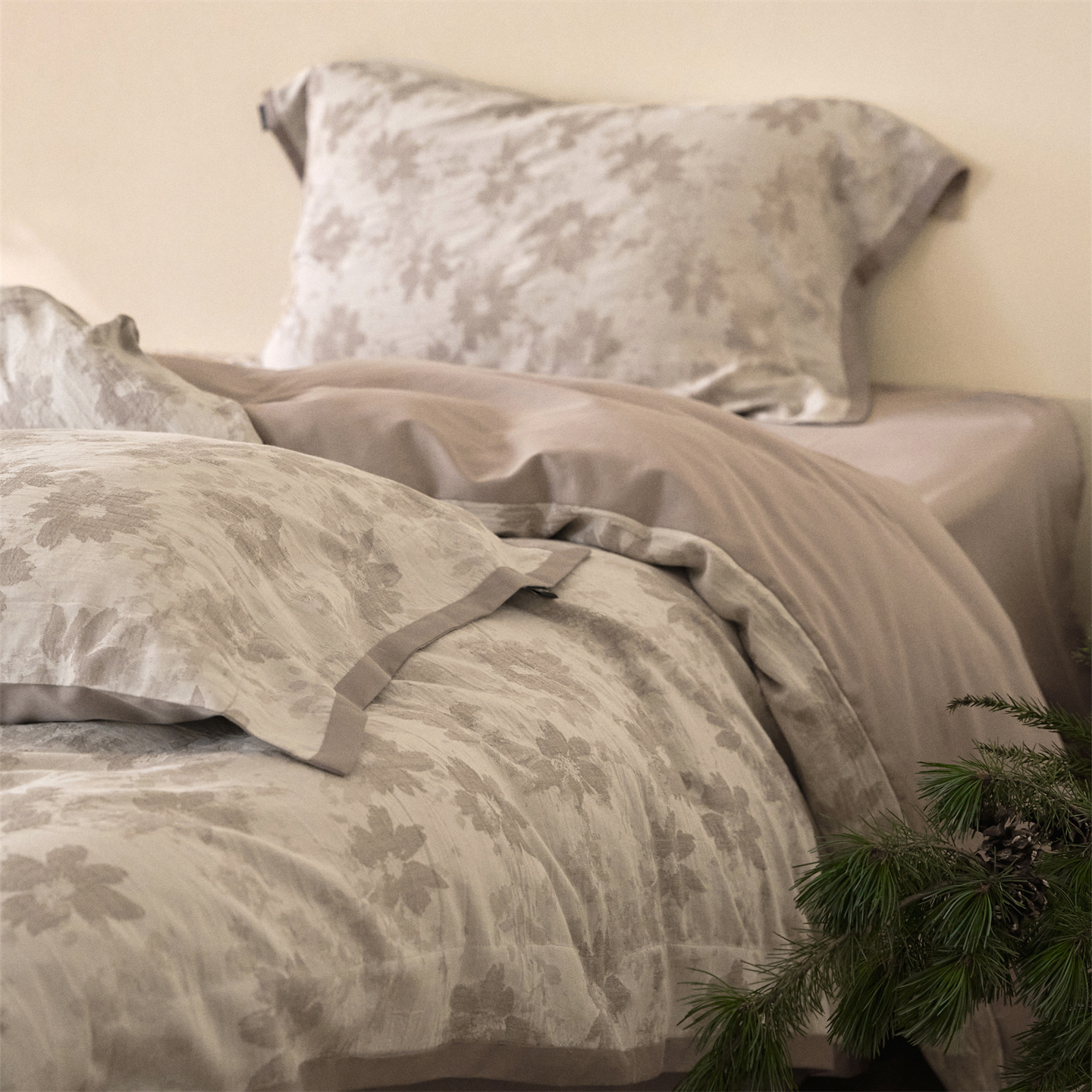 轻奢高级感棉麻提花四件套