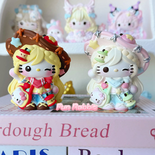 苹果kt香薰石膏娃娃diy涂色玩具小摆件立体kitty小号白胚团建摆摊