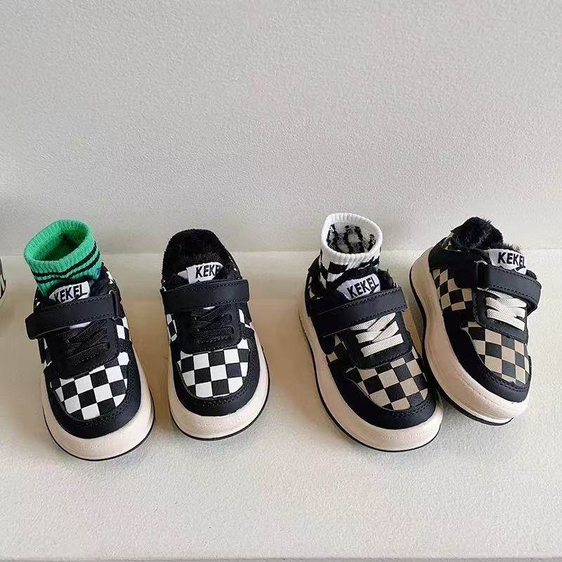 直播内长13.5-15.5厘米棋盘格鞋男女童加绒鞋子板鞋休闲鞋No退换,童鞋/婴儿鞋/亲子鞋,板鞋,淘宝优惠券,粉丝福利购,淘宝优惠卷