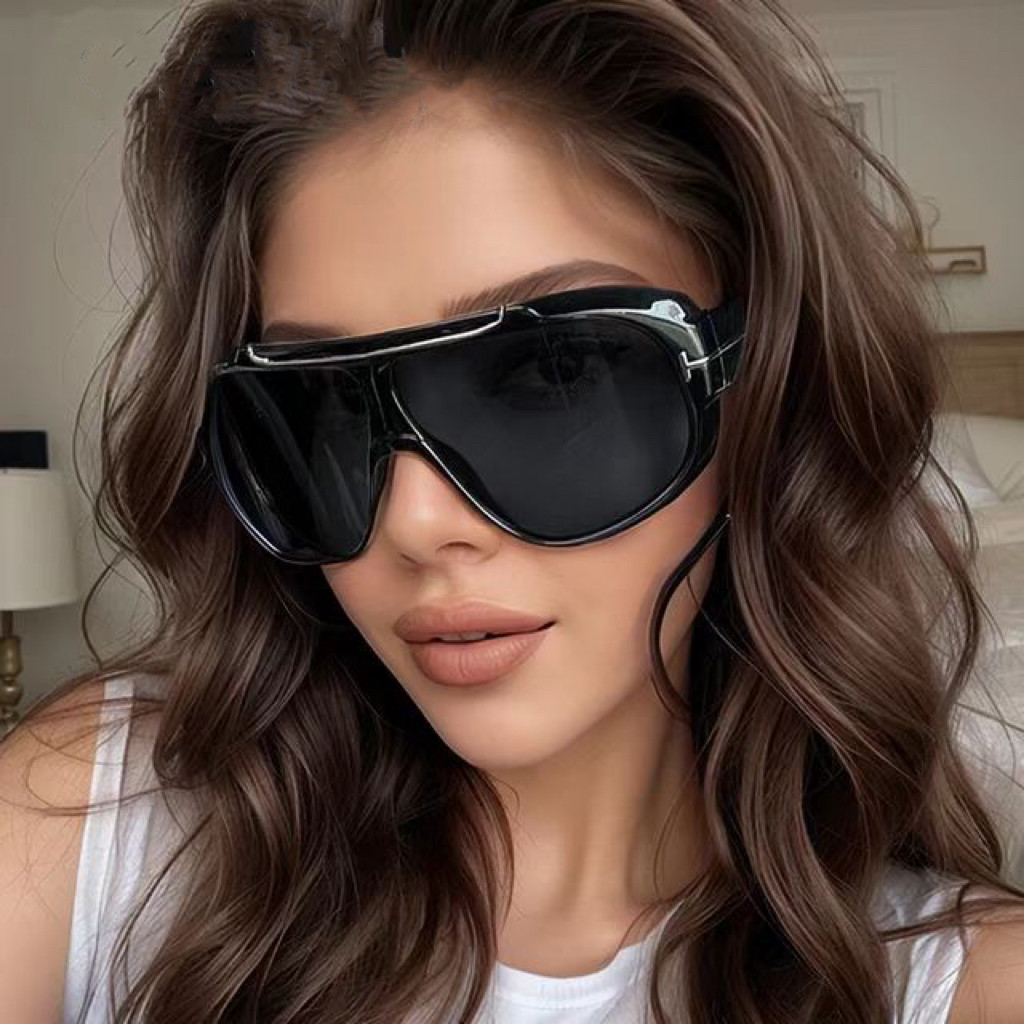 欧美明星同款字母T大框墨镜女高级感ins方圆脸显瘦太阳镜秋冬新款