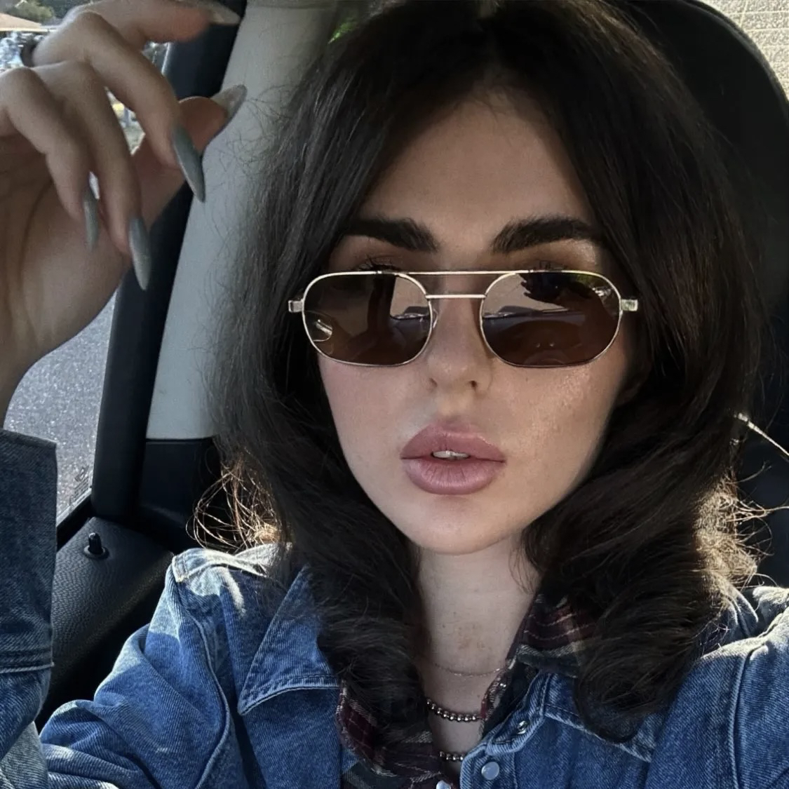 欧美时尚明星同款墨镜小脸扁平小窄框双梁复古朋克太阳眼镜男女潮