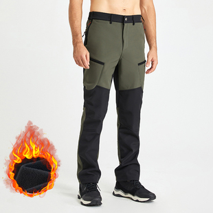 秋冬季骑行裤加绒加厚男防风防水加厚保暖抓绒山地自行车骑行服