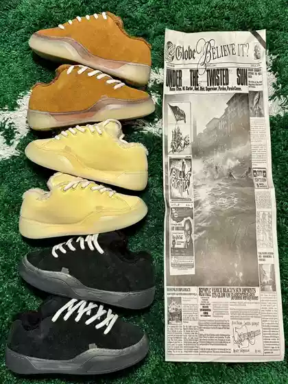 Erl Track 25Ss Vamps Skate Suede Cotton Shoes Skateboard Shoes Unisex Trendy Shoes