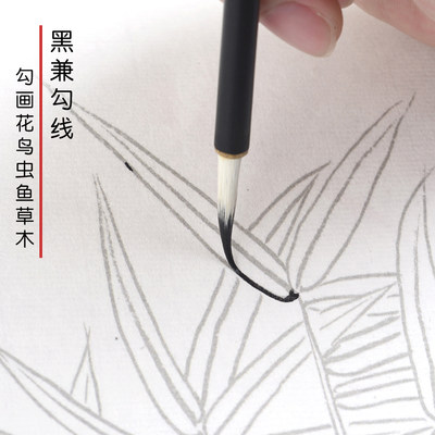 毛笔白描工笔画国画小楷工笔画