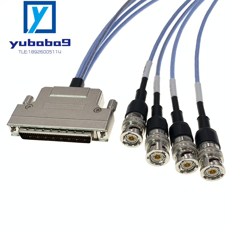 SCSI转1553B数据测试线 定制DB68P数据连接线 SCSI转BNC三同轴线