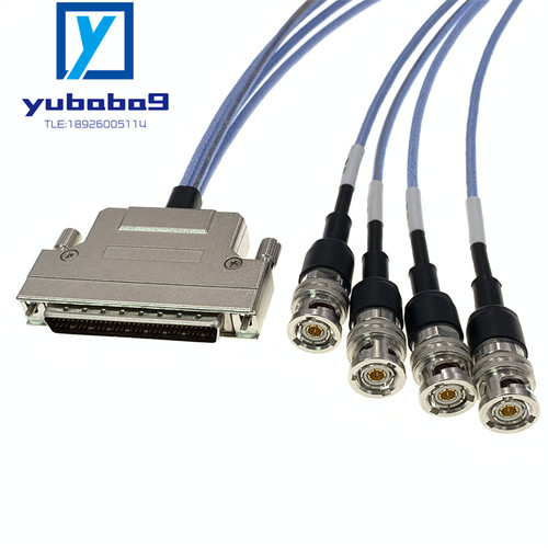SCSI转1553B数据测试线 定制DB68P数据连接线 SCSI转BNC三同轴线