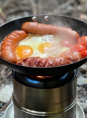 日本cocopan户外露野营铸铁煎锅煎盘煎蛋烤肉便携煎牛排炊具炒锅