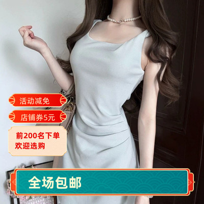 吊带连衣裙女小众不撞款夏日绝美修身收腰包臀短裙子夏季通勤穿搭