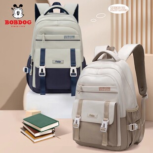 巴布豆书包小学生男生2024新款初高中生护脊轻便时尚女孩双肩背包