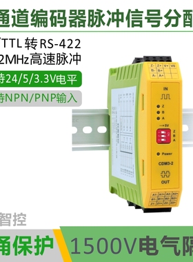 编码器脉冲信号分配器 光栅尺5vTTL或RS422分线器 1分2