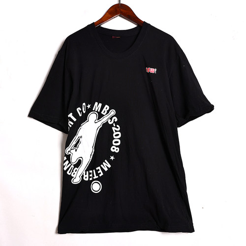 2025年夏季短袖T恤情侣款圆领套头字母印花宽松透气休闲半袖上衣