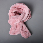 2024新款 加厚保暖围脖百搭护颈仿皮草少女长围巾 东北防寒围巾冬款