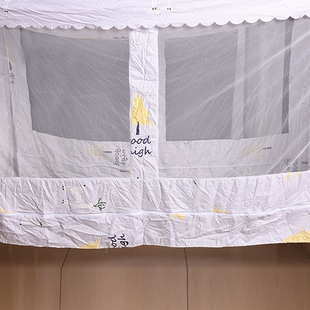 学生宿舍蚊帐夏季蚊帐拉链式加密蚊帐传统可以传绑绳悬挂式防蚊
